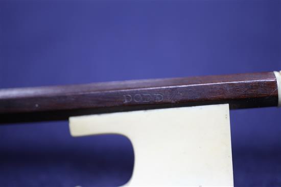 An English Dodd violin or cello bow & another bow